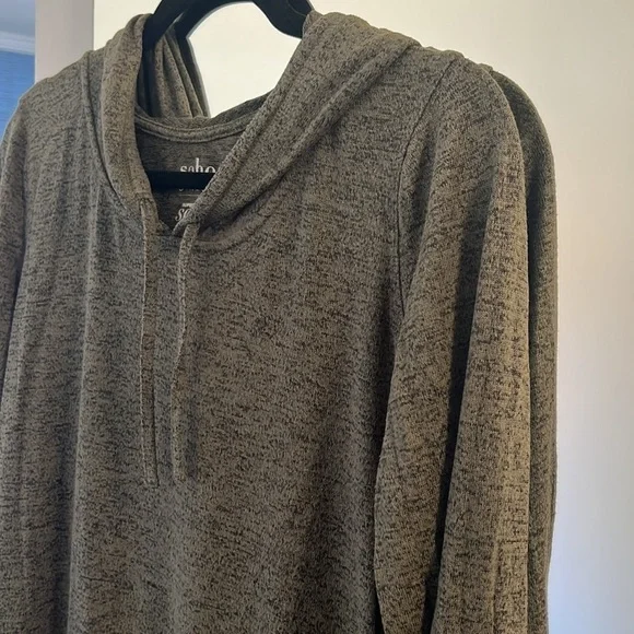 Super comfy green heathered hoodie tunic dress - Picture 4 of 6